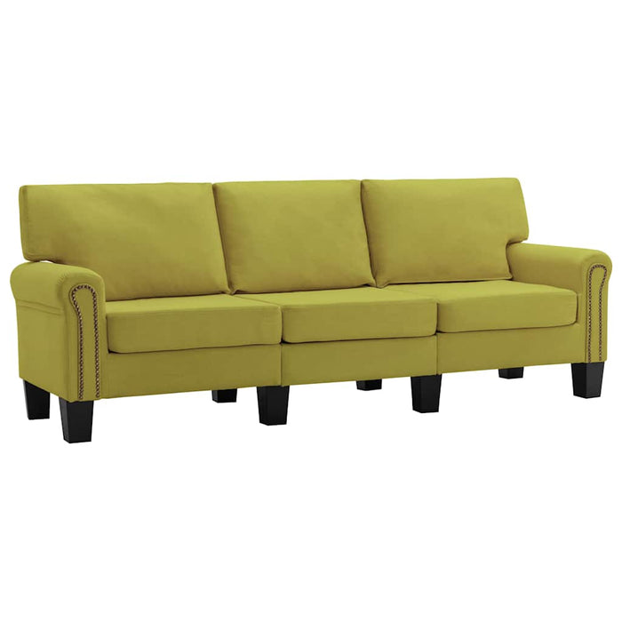 Canapea cu 3 locuri, verde, material textil WALTI