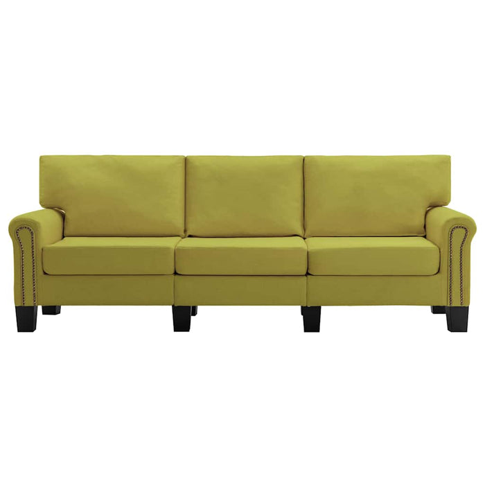 Canapea cu 3 locuri, verde, material textil WALTI
