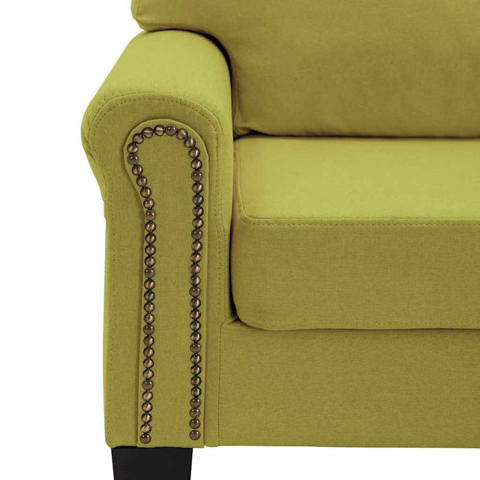 Canapea cu 3 locuri, verde, material textil WALTI