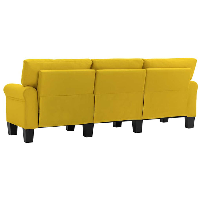 Canapea cu 3 locuri, galben, material textil WALTI