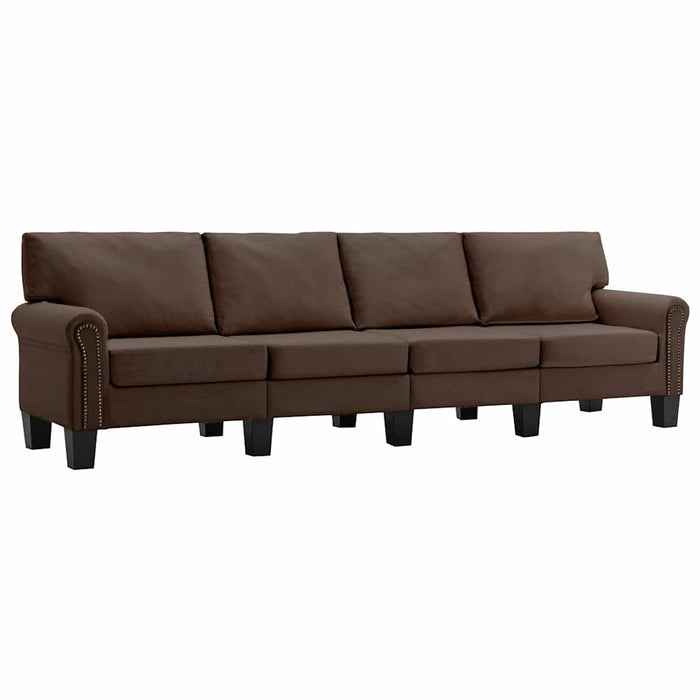 Canapea cu 4 locuri, maro, material textil WALTI
