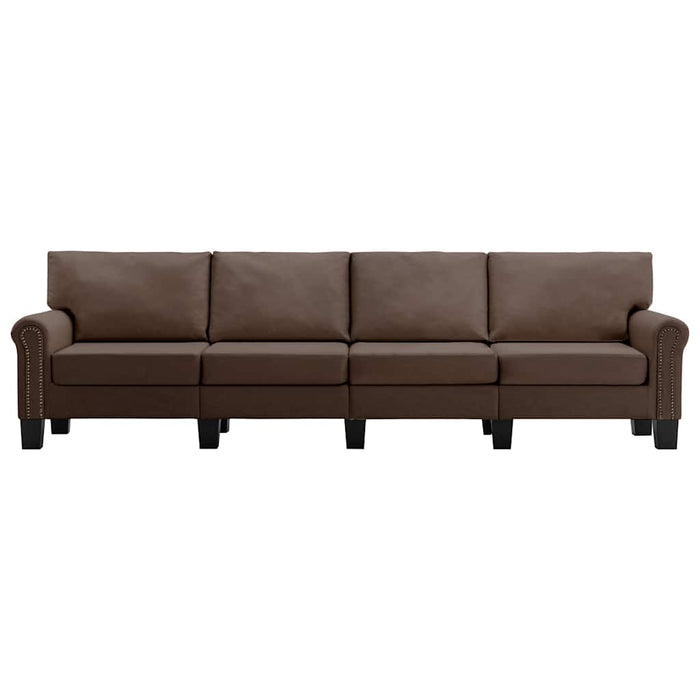 Canapea cu 4 locuri, maro, material textil WALTI