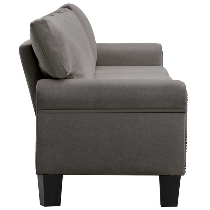 Canapea cu 5 locuri, gri taupe, material textil WALTI
