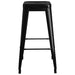 Scaune de bar stivuibile, 2 buc., negru, metal - WALTI WALTI