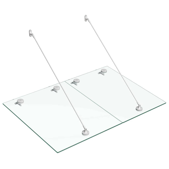 VSG Copertină sticlă securizată pt ușa din față,135x90cm, oțel WALTI