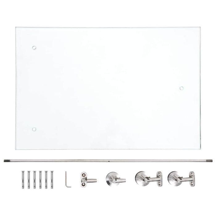 VSG Copertină sticlă securizată pt ușa din față,135x90cm, oțel WALTI