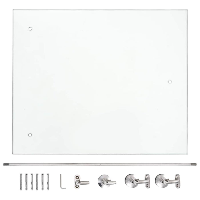 VSG Copertină sticlă securizată pt ușa din față,135x90cm, oțel WALTI
