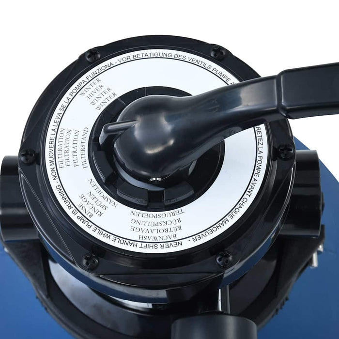 Filtru cu nisip pentru piscină supapă 4 poziții albastru 300 mm - WALTI WALTI