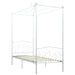 Cadru de pat cu baldachin, alb, 100 x 200 cm, metal - WALTI WALTI