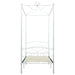Cadru de pat cu baldachin, alb, 100 x 200 cm, metal - WALTI WALTI