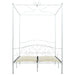 Cadru de pat cu baldachin, alb, 120 x 200 cm, metal - WALTI WALTI