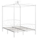 Cadru de pat cu baldachin, alb, 160 x 200 cm, metal - WALTI WALTI