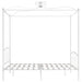 Cadru de pat cu baldachin, alb, 160 x 200 cm, metal - WALTI WALTI
