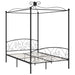 Cadru de pat cu baldachin, negru, 140 x 200 cm, metal - WALTI WALTI