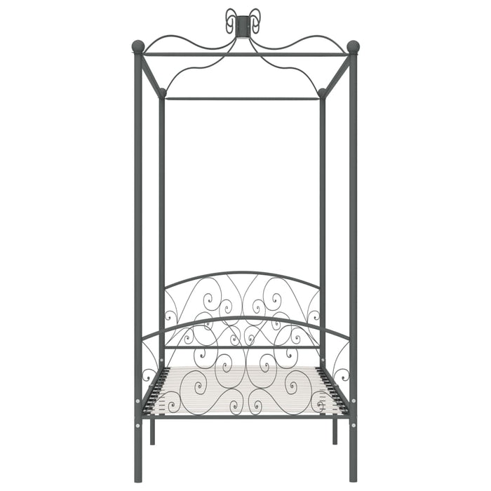 Cadru de pat cu baldachin, gri, 90 x 200 cm, metal WALTI