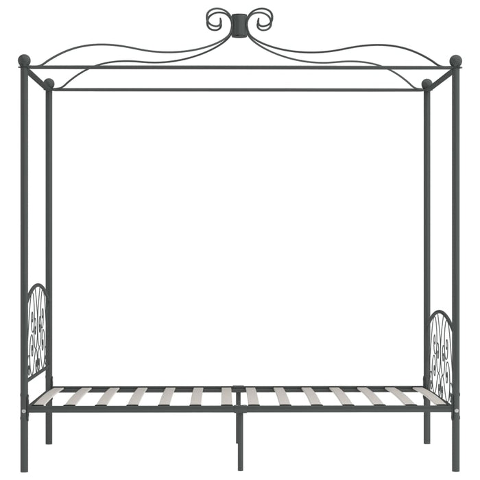 Cadru de pat cu baldachin, gri, 90 x 200 cm, metal WALTI