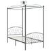 Cadru de pat cu baldachin, gri, 100 x 200 cm, metal - WALTI WALTI
