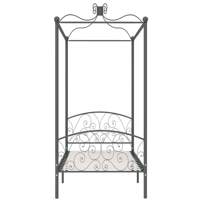 Cadru de pat cu baldachin, gri, 100 x 200 cm, metal - WALTI WALTI