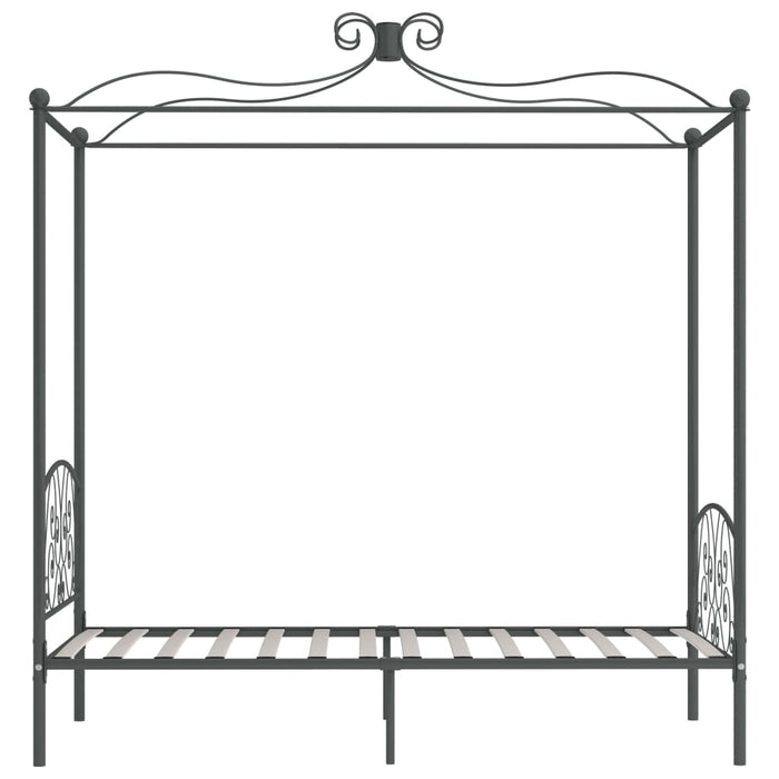 Cadru de pat cu baldachin, gri, 100 x 200 cm, metal - WALTI WALTI
