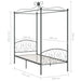 Cadru de pat cu baldachin, gri, 100 x 200 cm, metal - WALTI WALTI