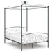 Cadru de pat cu baldachin, gri, 120 x 200 cm, metal - WALTI WALTI