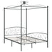 Cadru de pat cu baldachin, gri, 120 x 200 cm, metal - WALTI WALTI