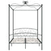 Cadru de pat cu baldachin, gri, 120 x 200 cm, metal - WALTI WALTI