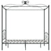 Cadru de pat cu baldachin, gri, 120 x 200 cm, metal - WALTI WALTI