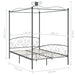 Cadru de pat cu baldachin, gri, 120 x 200 cm, metal - WALTI WALTI