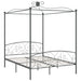 Cadru de pat cu baldachin, gri, 180 x 200 cm, metal - WALTI WALTI