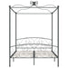 Cadru de pat cu baldachin, gri, 180 x 200 cm, metal - WALTI WALTI