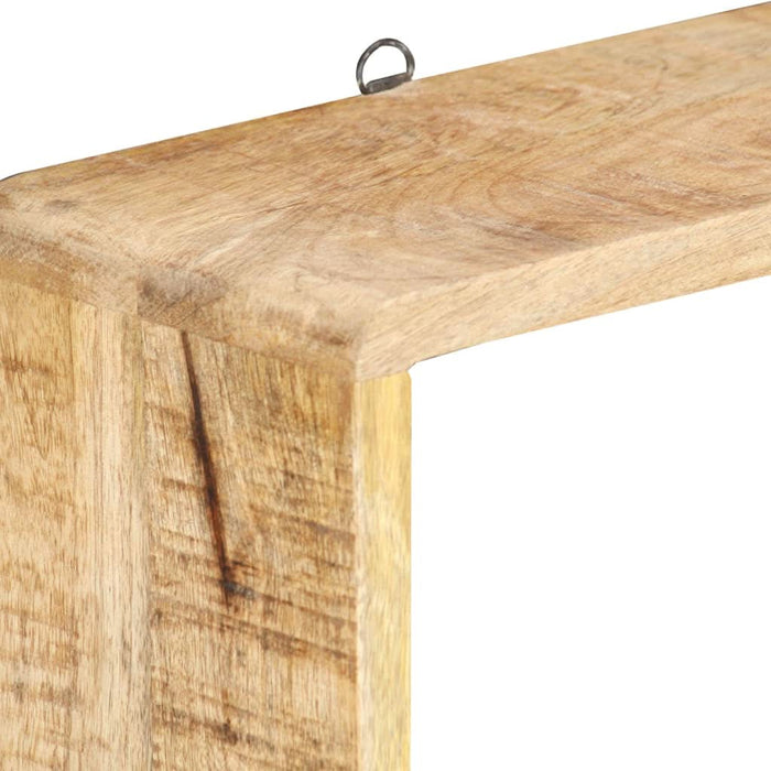 Set rafturi de perete cub, 3 piese, lemn masiv de mango - WALTI WALTI