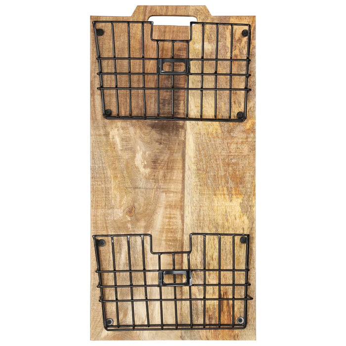Suport reviste montat pe perete, 33x10x67 cm, lemn masiv mango WALTI