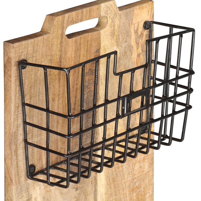 Suport reviste montat pe perete, 33x10x67 cm, lemn masiv mango WALTI
