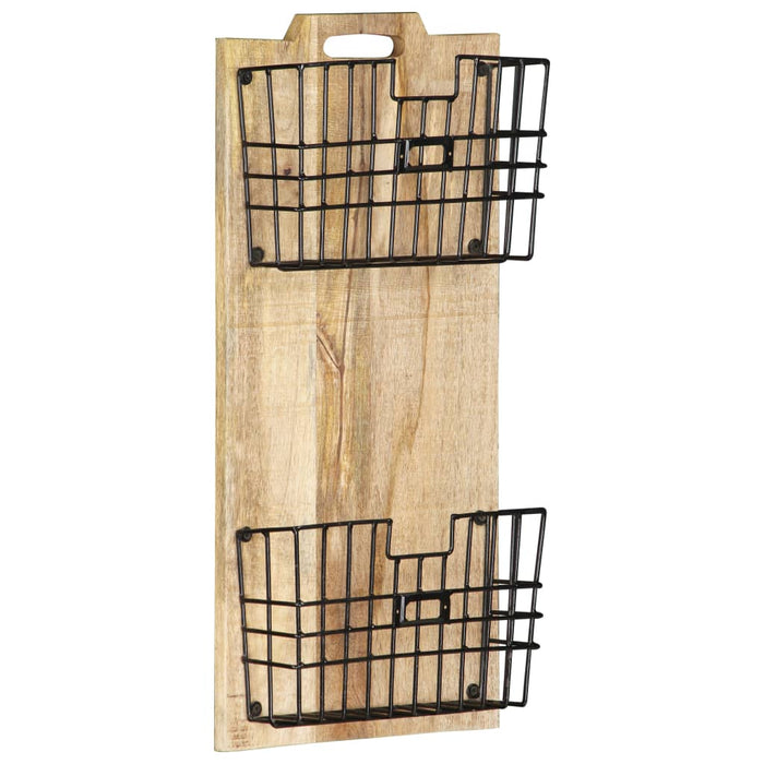 Suport reviste montat pe perete, 33x10x67 cm, lemn masiv mango WALTI