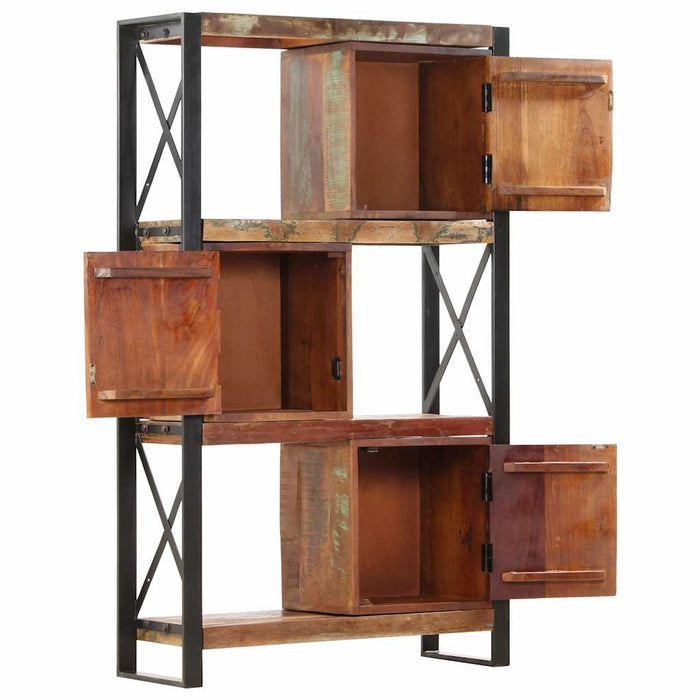 Bibliotecă, 90 x 30 x 150 cm, lemn masiv reciclat WALTI