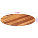 Blat de masă rotund, 70 cm, 15-16 mm, lemn masiv de acacia - WALTI WALTI