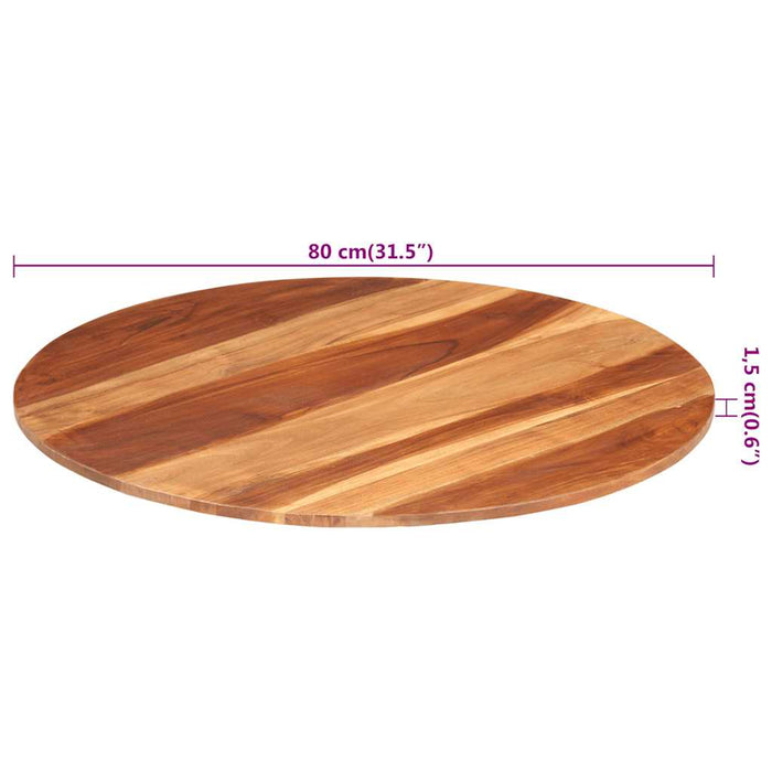 Blat de masă rotund, 80 cm, 15-16 mm, lemn masiv de acacia - WALTI WALTI