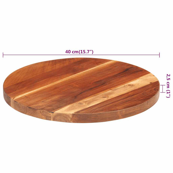Blat de masă rotund, 40 cm, 25-27 mm, lemn masiv acacia - WALTI WALTI