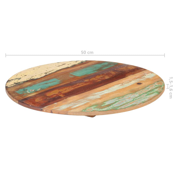 Blat de masă rotund, 50 cm, lemn masiv reciclat, 15-16 mm - WALTI WALTI