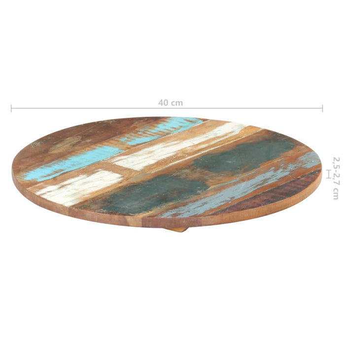Blat de masă rotund, 40 cm, lemn masiv reciclat, 25-27 mm - WALTI WALTI