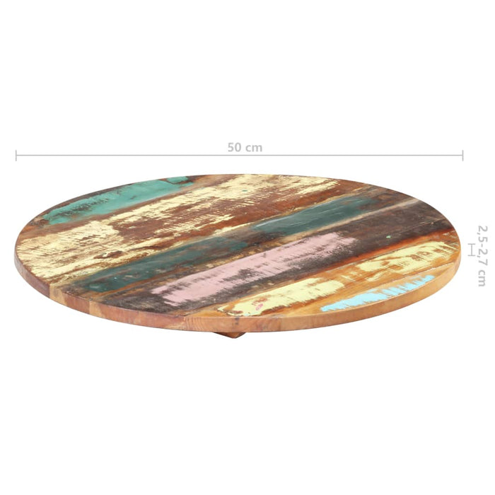 Blat de masă rotund, 50 cm, lemn masiv reciclat, 25-27 mm - WALTI WALTI