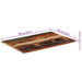 Blat masă dreptunghiular 60x90 cm lemn masiv reciclat 25-27 mm - WALTI WALTI