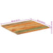 Blat masă dreptunghiular 70x80 cm lemn masiv reciclat 25-27 mm - WALTI WALTI
