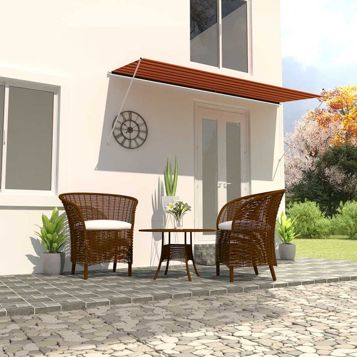 Copertină retractabilă, portocaliu și maro, 350 x 150 cm - WALTI WALTI