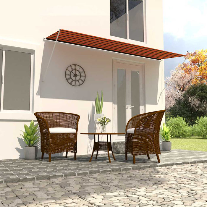 Copertină retractabilă, portocaliu și maro, 400 x 150 cm - WALTI WALTI