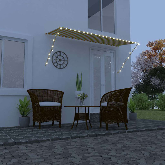 Copertină retractabilă cu LED, galben și alb, 300 x 150 cm WALTI