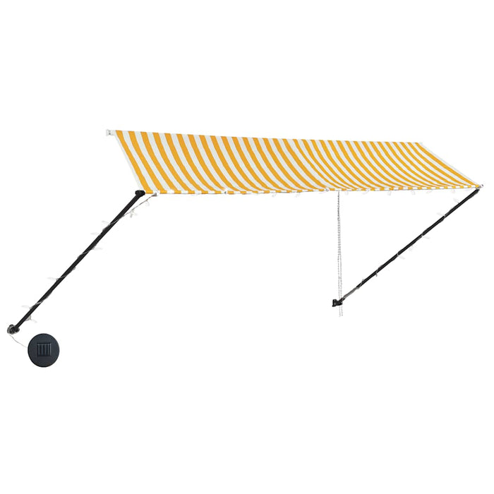 Copertină retractabilă cu LED, galben și alb, 350 x 150 cm WALTI