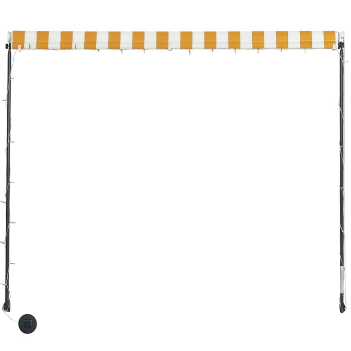Copertină retractabilă cu LED, galben și alb, 350 x 150 cm WALTI