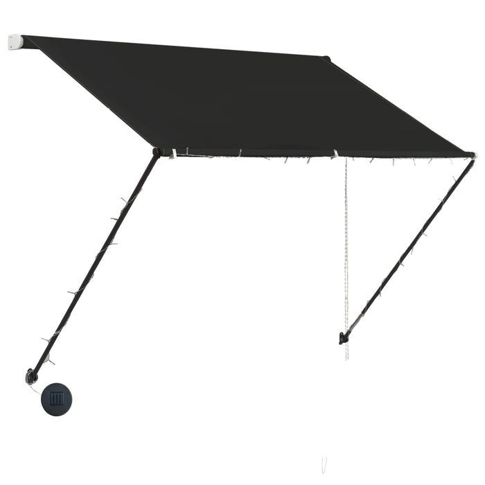 Copertină retractabilă cu LED, antracit, 100 x 150 cm WALTI